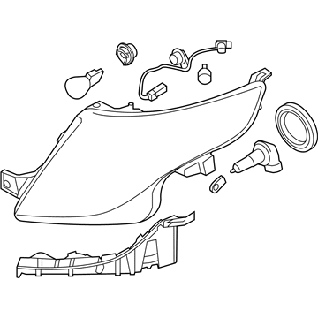 Ford DB5Z-13008-F Headlamp Assembly, Front Driver Side