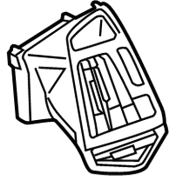 Ford CJ5Z-19893-CC Vent Louver, Satin Chrome, Outer Passenger Side