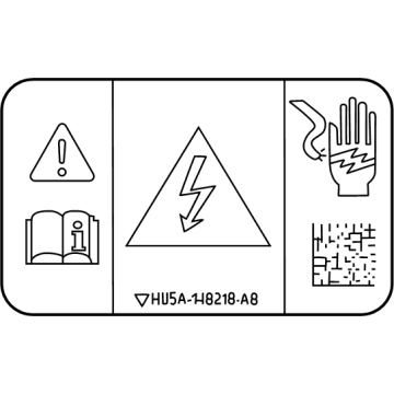 Ford HU5Z-14B218-B Battery Label