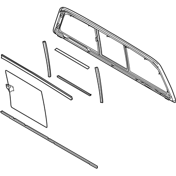 Ford 9L3Z-1542006-F Back Glass, Rear
