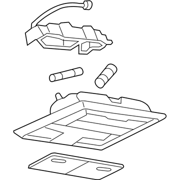 Ford 5F9Z-74519A70-BAE Overhead Console, Charcoal, Upper