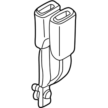 Ford 3L2Z-7860045-AAD Center Seat Belt, Black, Driver Side
