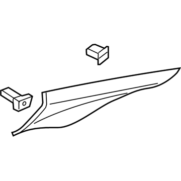 Lincoln DP5Z-5431010-LC Upper Quarter Trim