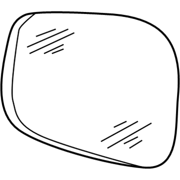 Ford 1W1Z-17K707-CA Mirror Glass, Rear Driver Side