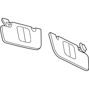 Ford AR3Z-6304105-AB Sunvisor, Black, Driver Side