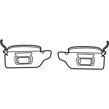 Ford Freestar Sun Visor - 5F2Z-1704105-FAB