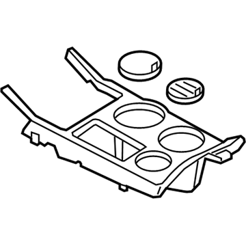 2012 Ford Explorer Center Console Base - DB5Z-78045A76-CB