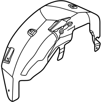 Ford AR3Z-63278B50-A Splash Shield, Rear Passenger Side
