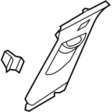 Ford CV6Z-5424356-BA Upper Center Pillar Trim, Passenger Side