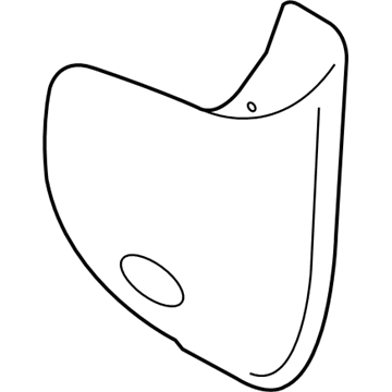 Ford BE8Z-16A550-AC Mud Guard, Gray, Front