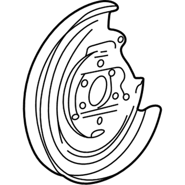 Ford 2L1Z-2C028-AA Backing Plate, Rear Passenger Side