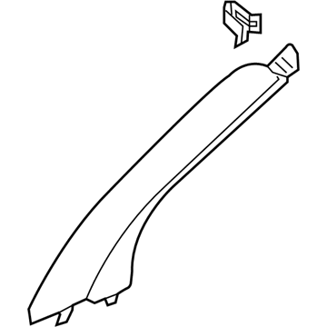 Ford BB5Z-7803598-AA Windshield Pillar Trim, Charcoal, Passenger Side