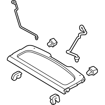 Ford AE8Z-5846668-AB Package Tray Trim, Rear