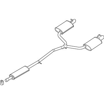 Ford BB5Z-5230-C Muffler Assembly - Centre And Rear