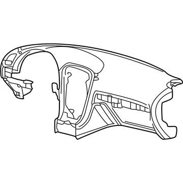Ford XW4Z-5404320-BAG Instrument Panel, Deep Charcoal