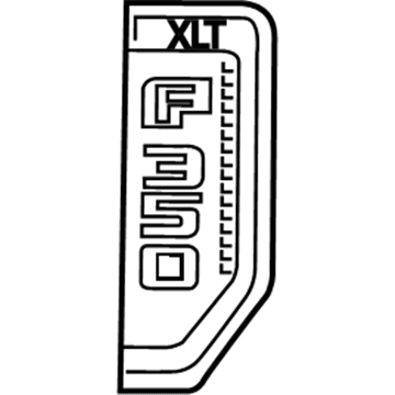Ford HC3Z-16720-BC Nameplate, Front Passenger Side