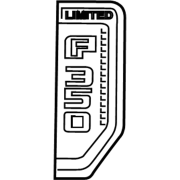 Ford JC3Z-16720-GC Nameplate, Front Passenger Side