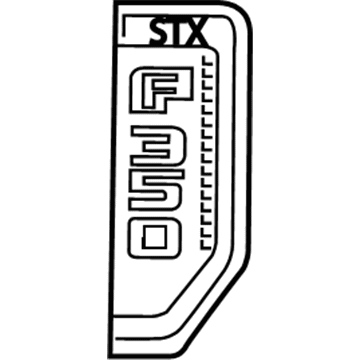 Ford HC3Z-16720-FA Nameplate, Front Passenger Side