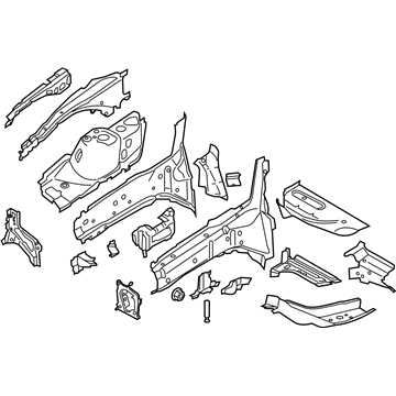 Ford CV6Z-16054-C Apron/Rail Assembly, Front Passenger Side
