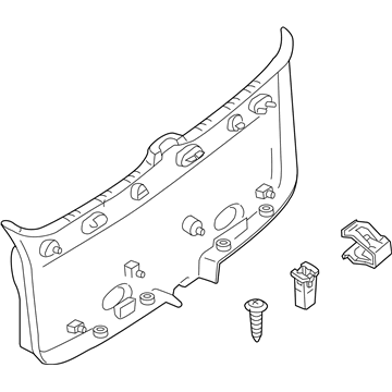 Ford 8L8Z-7846404-AC Lift Gate Trim, Charcoal Black, Rear