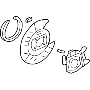 Ford AT4Z-2C220-A Backing Plate, Passenger Side