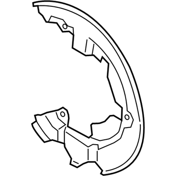 Ford CV6Z-2K005-A Splash Shield, Front Driver Side