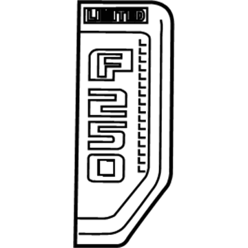 2019 Ford F-250 Super Duty Emblem - JC3Z-16720-GB