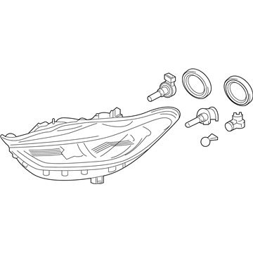Ford HS7Z-13008-H Headlamp Assembly, Driver Side