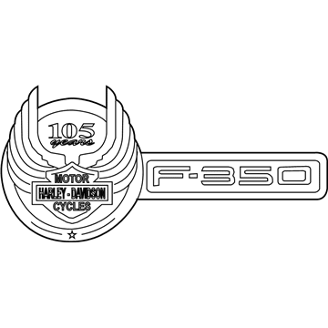 2010 Ford F-350 Super Duty Emblem - 8C3Z-9942528-A
