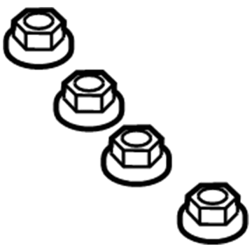 Ford -W520116-S441 Mount Plate Nut, Rear