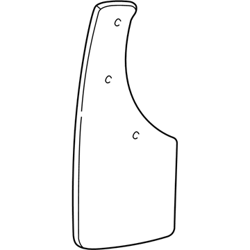 Ford 8C3Z-16A550-CB Mud Guard, Front