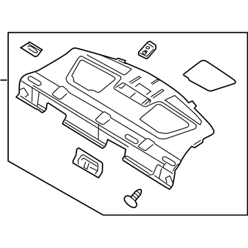 Ford BE5Z-5446668-DA Package Tray, Charcoal Black, Rear