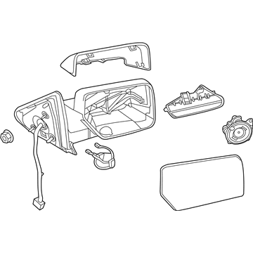 Ford FL7Z-17682-AB Mirror, Black, Front Passenger Side