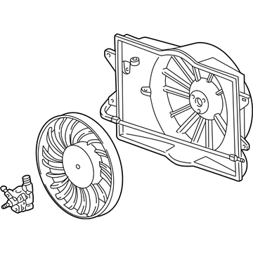 Ford Thunderbird Cooling Fan Assembly - 4W4Z-8C607-AA