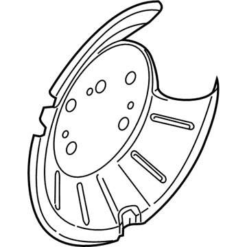 Ford C1BZ-2C028-A Backing Plate, Rear Passenger Side