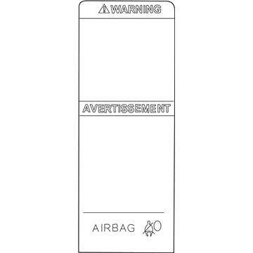 Ford XF2Z-14B217-AA Air Bag Label