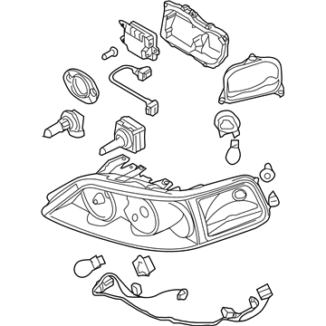 Lincoln Town Car Headlight - 4W1Z-13008-C