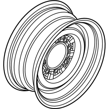 Ford 8C2Z-1015-C Spare Wheel, Black