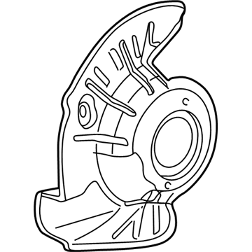 Ford F81Z-2K005-CD Backing Plate, Front Driver Side