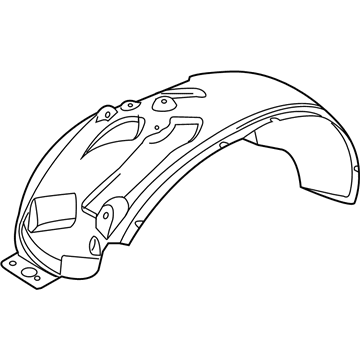 Ford BC3Z-16054-B Fender Liner, Front Passenger Side