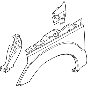 Ford BC3Z-16006-A Fender, Front Driver Side