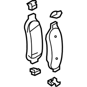 Ford 8C3Z-2V200-B Brake Pads, Rear