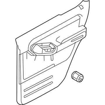 Ford 7L2Z-7827407-CAB Door Trim Panel, Camel, Rear Inner Driver Side