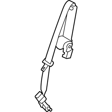 Ford 7T4Z-78611B64-AA Lap & Shoulder Belt, Graystone, Rear Center