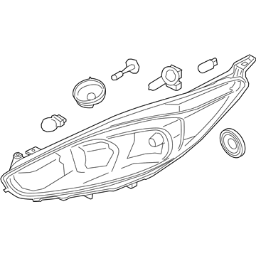 Ford D2BZ-13008-J Headlamp Assembly, Front Passenger Side