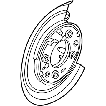 Ford DC3Z-2B636-C Backing Plate, Rear Passenger Side