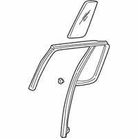 Lincoln Aviator Window Run - 2C5Z-7825767-BAA Run Channel, Gray Tint, Driver Side