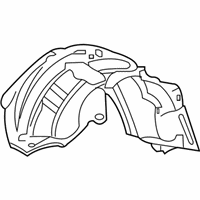 Ford F-250 Super Duty Wheelhouse - 4C3Z-16054-AA Fender Liner, Front Passenger Side
