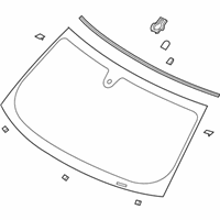Ford Flex Windshield - 8A8Z-7403100-A Windshield, Front