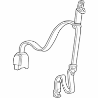 Ford Explorer Sport Seat Belt - 1L2Z-98611B69-AAA Lap & Shoulder Belt, Prairie Tan, Rear Driver Side